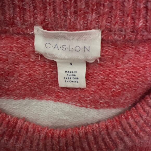 Caslon Cozy Striped Crew Neck Fuzzy Sweater Size S - Picture 13 of 14